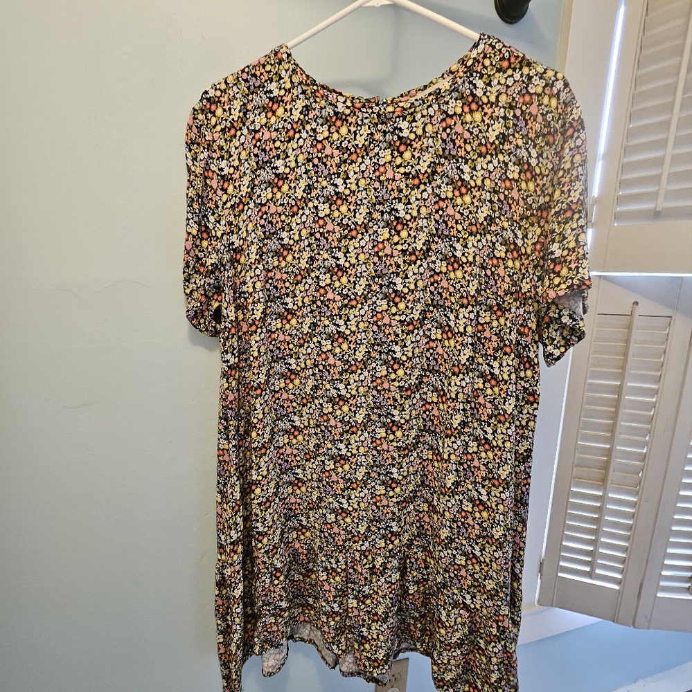 LOFT Floral Print Dress - Multicolor